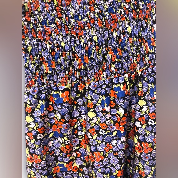 Guzom One Shoulder Mesh Wave Floral Sleeveless Long Midi Dress | women's size L - Picture 6 of 7